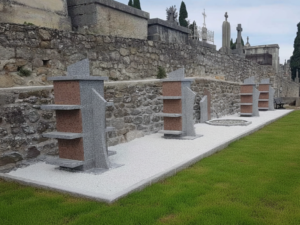 Columbarium 24 cases Floralys en granit français