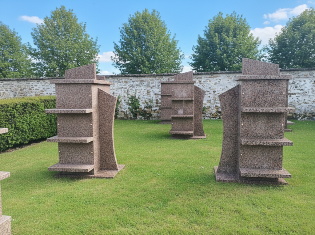 Columbarium Floralys 30 cases en granit de Bretagne