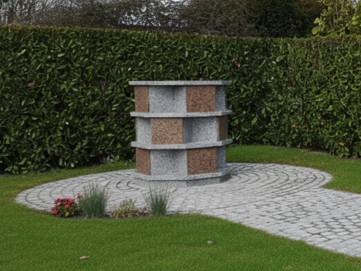 Columbarium Octys 12 cases en granit du Tarn et Bretagne