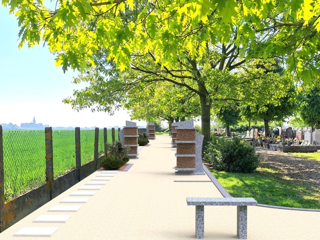 Espace cinéraire en virtualisation avant travaux