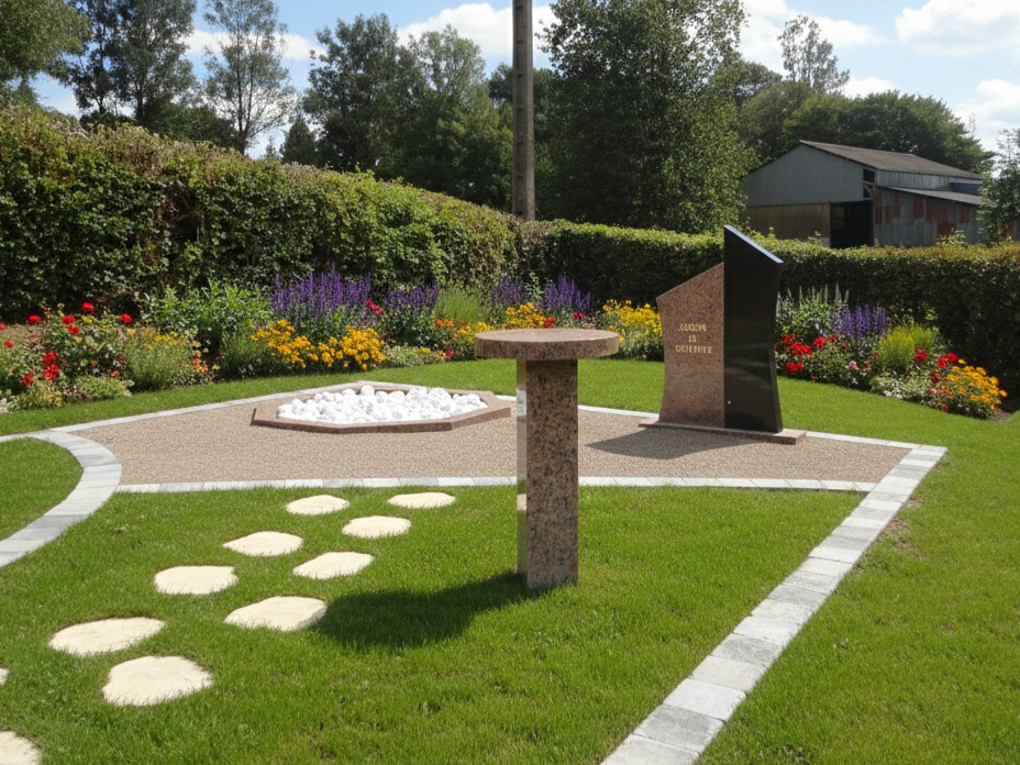 Jardin du souvenir stèle double Memoria