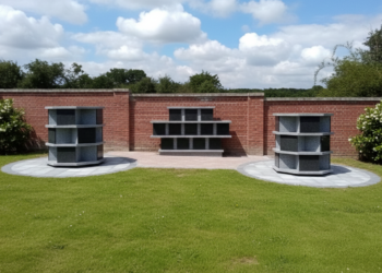 Columbarium Octys 24 cases en granit gris du Tarn