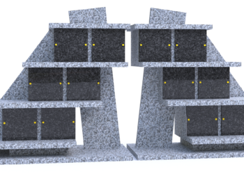Columbarium Pise 12 familles en granit du Tarn fabrication française