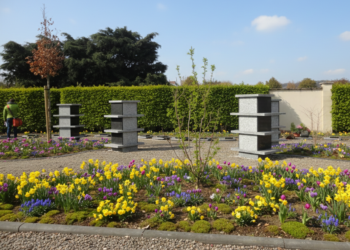 Columbarium Totem de 6 cases en granit français