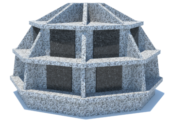 Columbarium DÔME 16 cases en granit du Tarn