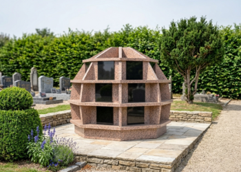 Columbarium DÔME en granit français 24 familles
